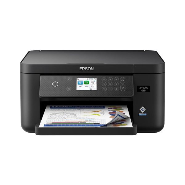 Epson Expression Home XP-5200 Wireless Color All-in-One Printer with Scan, Copy, Automatic 2-Sided Printing, Borderless Photos, 150-Sheet Paper Tray and 2.4″ Color Display,Black